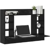 vidaXL Wandtisch Schwarz Eichen-Optik 105 x 48 x 75 cm Holzwerkstoff