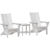 vidaXL Gartenstuhl 3 Stk. Weiß Polyethylen