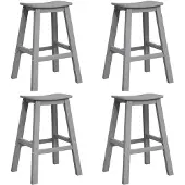 vidaXL Garten Bar Set 4 Stk. Hellgrau HDPE