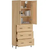 vidaXL Highboard Sonoma-Eiche 69,5x34x180 cm Holzwerkstoff