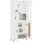 vidaXL Highboard Weiß 69,5x34x180 cm Holzwerkstoff