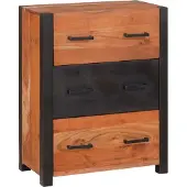 vidaXL Sideboard Braun 55 x 30 x 75 cm Massivholz Akazie