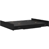 vidaXL Aufbewahrungsbettgestell Schwarz Eichen-Optik 140 x 190 cm