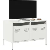 vidaXL TV-Schrank Weiß 68x39x43,5 cm Kaltgewalzter Stahl