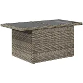 vidaXL Gartensofa-set 7 Stk. Grau [Synthetisch]: Poly Rattan