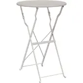 vidaXL Bistrotisch Beige Ø 50 x 71 cm Pulverbeschichteter Stahl