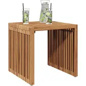 vidaXL Garten-Beistelltisch Braun 45 x 45,5 x 45,5 cm Massivholz Teak