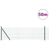 vidaXL Geschweißter Drahtzaun mit Betonsockel 50 x 0,4 m Grün Netz