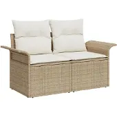 vidaXL Gartensofa-set 7 Stk. Beige