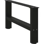 vidaXL Couchtischbeine Schwarz 2 Stk. 70x(30-31) cm Stahl