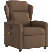 vidaXL Massagesessel Braun Stoff