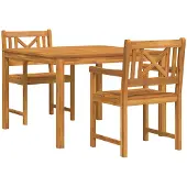 vidaXL Garten Essgruppe 3 stk. Braun Massivholz Akazie