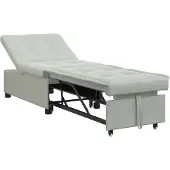 vidaXL Schlafsofa Hellgrau 194 x 67 x 82 cm Samt