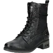 Mustang Damen Stiefelette mit floralem Charme 15M0062002, Größe:42 EU, Farbe:Schwarz
