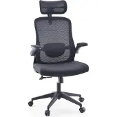 MyBuero Home Office Bürostuhl Vertuflex Schreibtischstuhl mit abklappbaren Armlehnen Stoff / Netzstoff Drehstuhl