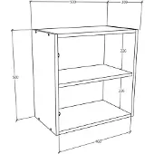 VCM Holzregal hängend | platzsparendes Regal | Maße: H. 50 x B. 50 x T. 30 cm | Elegantes Regal hängend | Aufbewahrungsregal | Bücherregal | Wandboard - Arila M