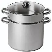Baumalu Couscous-Topf - - Für alle Herdarten geeignet, inklusive Induktion - Geradliniger Edelstahl - 20 cm