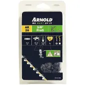 ARNOLD 3/8 Zoll 1,5 mm Kettensägekette – 56 Treibglieder – halbrunde Schneide