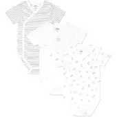 Stellou & Friends Wickelbody-Set kurzarm Hunde in grey | Gr.: 86/92