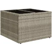 vidaXL Gartensofa-set 10 stk. Hellgrau Poly-Rattan