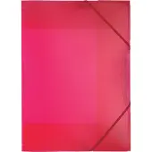 Folia Gummizugmappe A3 transp. rot