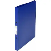 Q-CONNECT KF02917 Ringbuch transparent - A4, 2-Ring, Ring-Ø 16 mm, blau gedeckt