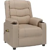 vidaXL Relaxsessel Cappuccino-Braun Kunstleder