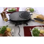 Little Balance Raclette-grill für 8 personen, 1200 w, mit grillrost und crêpe-aufsatz, mitternachtsblau und schwarz 8749
