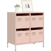 vidaXL Sideboard Rosa 68x39x73,5 cm Kaltgewalzter Stahl