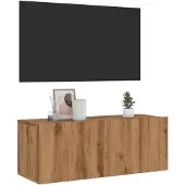 vidaXL TV-Wandschrank Artisan-Eiche 80x30x30 cm Holzwerkstoff