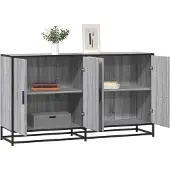 vidaXL Sideboard Grau Sonoma 134x35x76 cm Holzwerkstoff