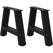 vidaXL Couchtischbeine A-Form 2 Stk. Schwarz 30x(30-31) cm Stahl