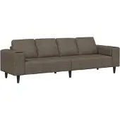 vidaXL Wohnzimmer Couch Dunkelgrau 250 x 77 x 76 cm