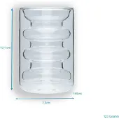 Intirilife Thermo Kaffee Tee Glas 190 ml Rillen Style