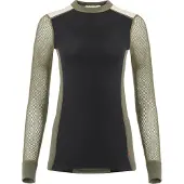 Aclima WoolNet Hybrid crewneck W's L Jet Black/Tarmac/Beige Melange