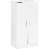FineBuy Schuhschrank Holz furniert Weiss