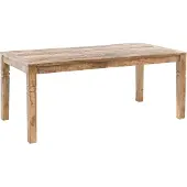 FineBuy Esstisch 120cm rechteckig Massivholz Mango Natur - Massiver Esszimmertisch - Rustikaler Küchentisch - Echtholztisch Landhaus Holztisch