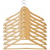 5 Five Wood Hanger 8 Units Braun