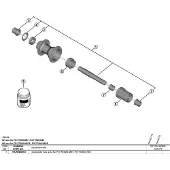 Shimano Fh-tc500-ms/fh-tc500-hm Nabenachse