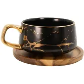 Intirilife Kaffee Tee Tasse im Marmor Design 200 ml