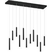 TRIO LED Hängelampe Tubular 115 cm 11 Lichtschwarz