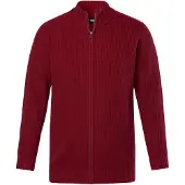 Men Plus Strickjacke in weinrot | Gr.: 7xl