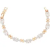 Faina Women Crystal-Studded Bracelet in Rose Gold White | Gr.: onesize