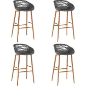 vidaXL Barhocker 4 Stk. Grau
