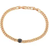 Faina Women Bracelet in Rose Gold Black | Gr.: onesize