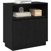 vidaXL LED-Sideboard Schwarz Eichen-Optik 71 x 34,5 x 75 cm