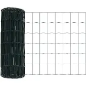 vidaXL Eurozaun 0,4 x 10 m PVC-beschichtetes Eisen Grün