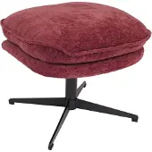 Mendler Hocker mit Polster MCWP32, Sitz-/Fußhocker Fußablage Ottomane Stoff/Textil Chenille (370 g/m²) beere