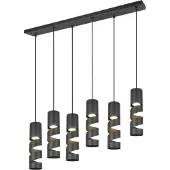 TRIO -Leuchten Pendelleuchte STREAM DH 7.50x150 cm schwarz Hängelampe