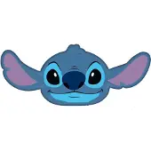 Disney Lilo und Stitch Blue 3D Kissen, Dekokissen 35 cm